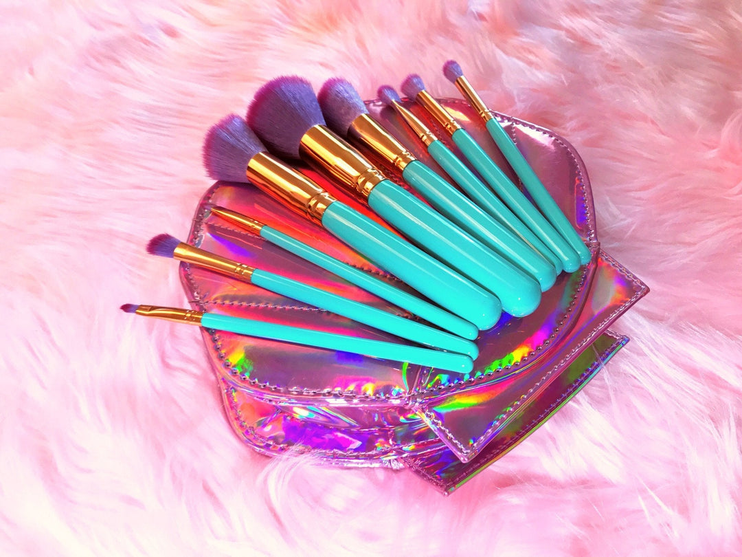 Mermaid Makeup Brushes - 10 Piece Set | Bowlift