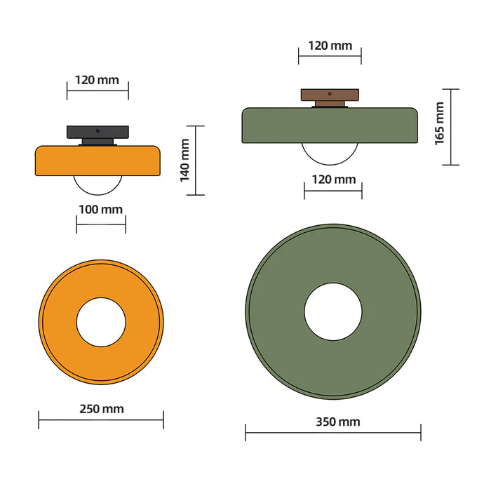 BowLift | Modern round LED ceiling lamp for living room and bedroom