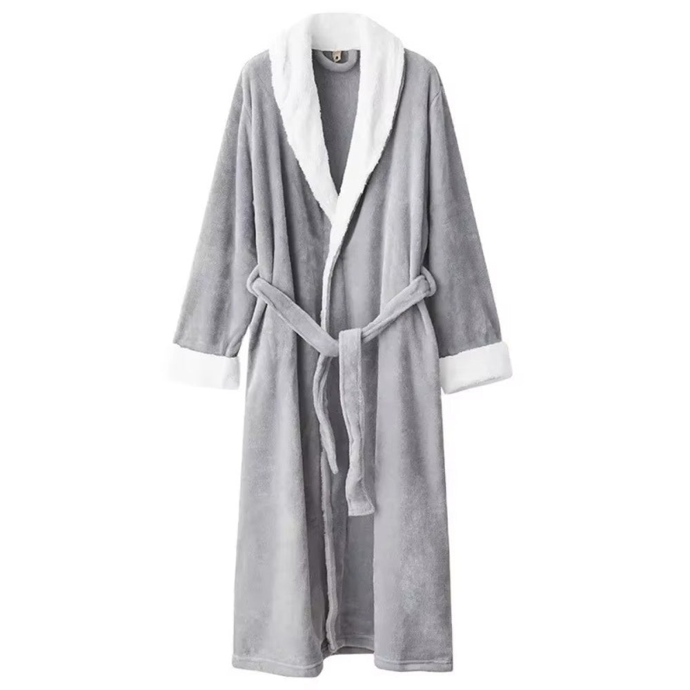BowLift | Plush Fleece Contrast Trim Bathrobe
