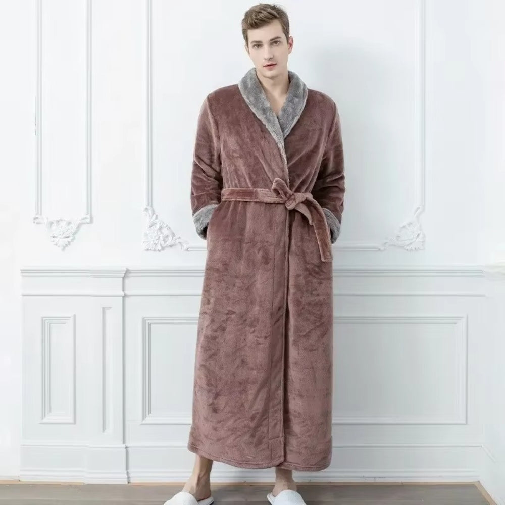 BowLift | Plush Fleece Contrast Trim Bathrobe