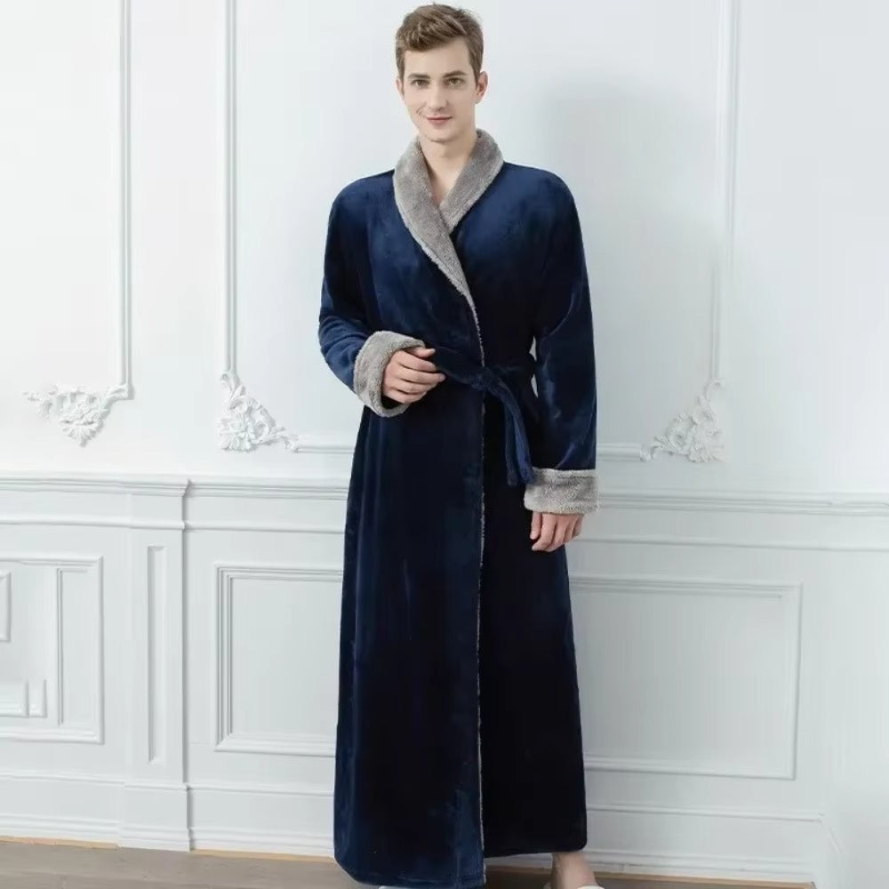 BowLift | Plush Fleece Contrast Trim Bathrobe
