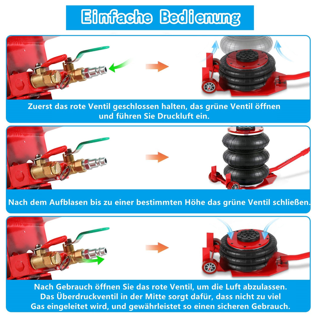 3T Pneumatic Triple Bag Airjack | Bowlift
