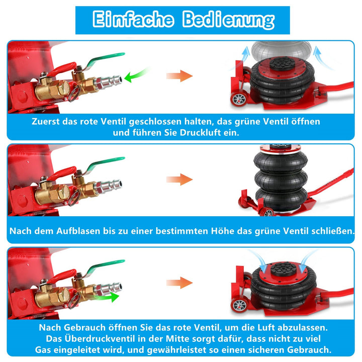 3T Pneumatic Triple Bag Airjack | Bowlift