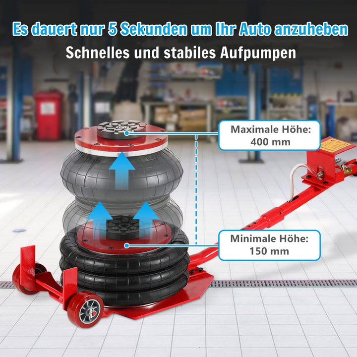 3T Pneumatic Triple Bag Airjack | Bowlift
