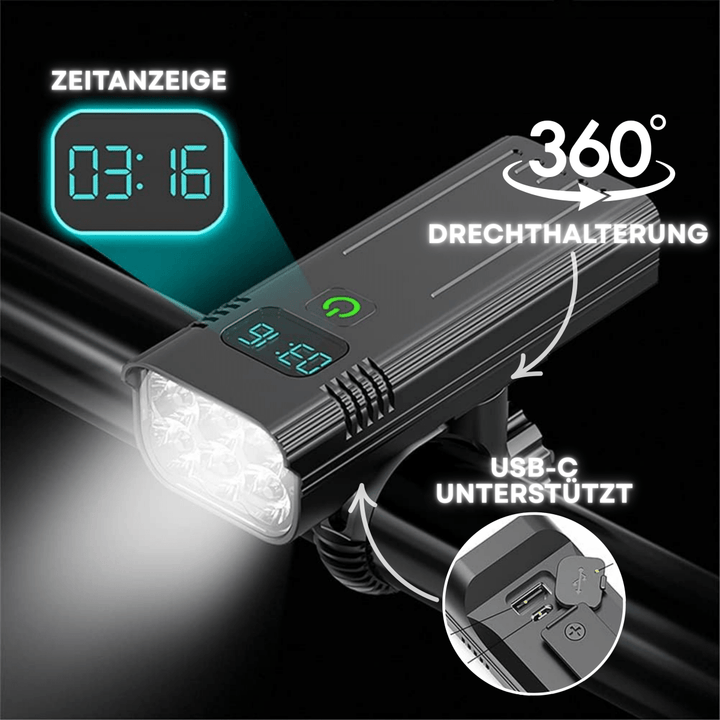 BowLift | LED bike light with 5000 lumens for maximum safety when riding at night