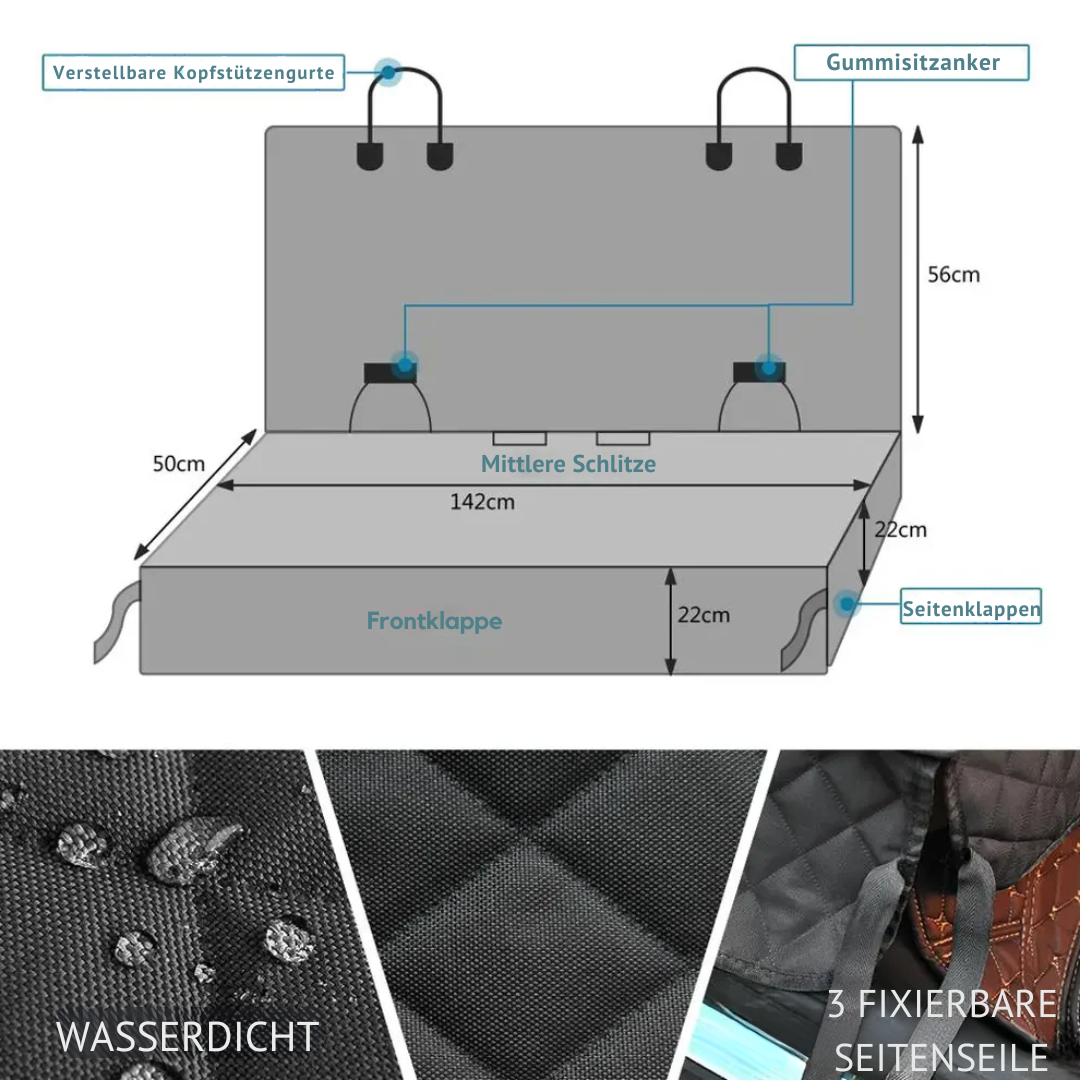 Waterproof dog car seat cover scratch-resistant Bowlift