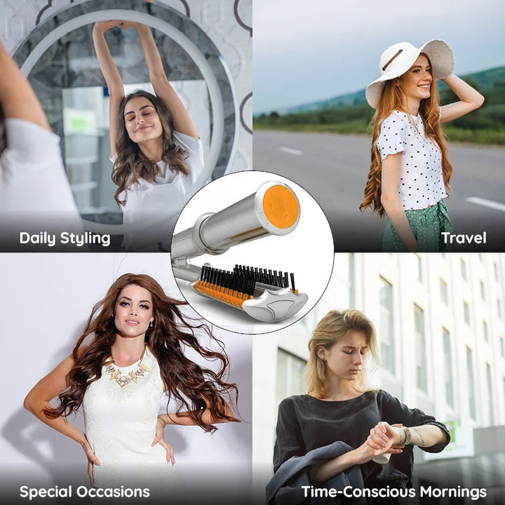 BowLift | Professional 2 in 1 Rotating Iron Hair Brush