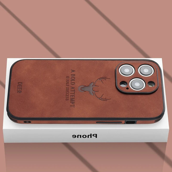BowLift | Deer - Luxury Leather iPhone Case with Stylish Design and Shockproof Protection