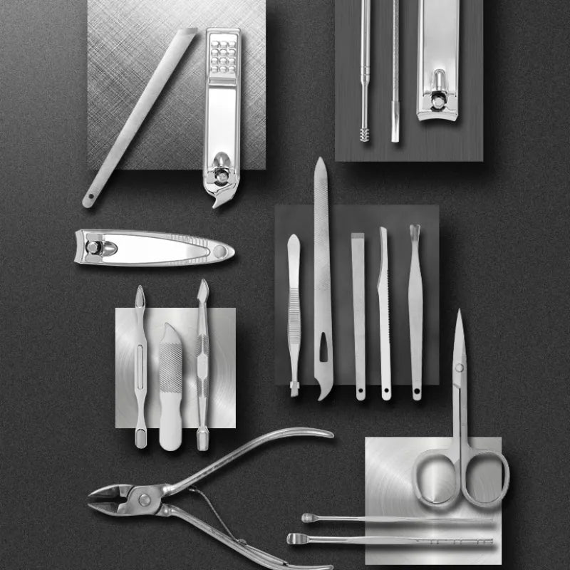 BowLift | LuxeTools 19-Piece Professional Stainless Steel Manicure & Pedicure Set