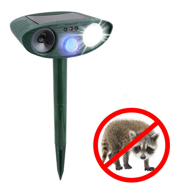 BowLift | Raccoon Outdoor Ultrasonic Repeller - Solar-powered Ultrasonic Animal and Pest Control - Get rid of raccoons within 48 hours