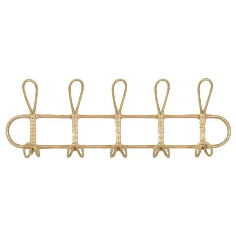 BowLift | Retro Rattan Wall Hook with 5 Hangers
