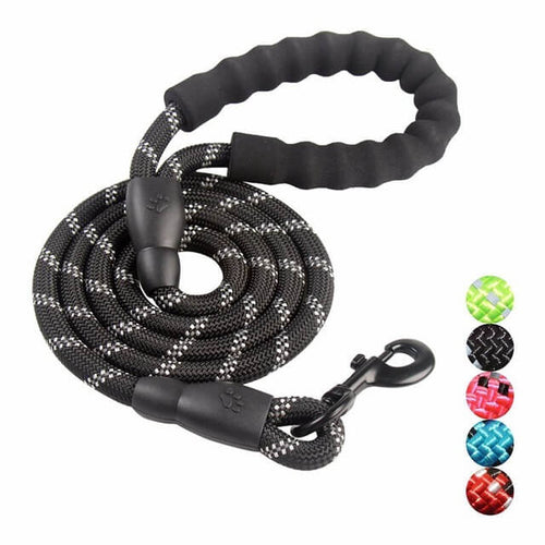 BowLift | Tangle-Free Reflective Dog Leash – Durable Nylon, 1.8 Meters Long, 360-Degree Rotatable Hook for Safe Evening Walks