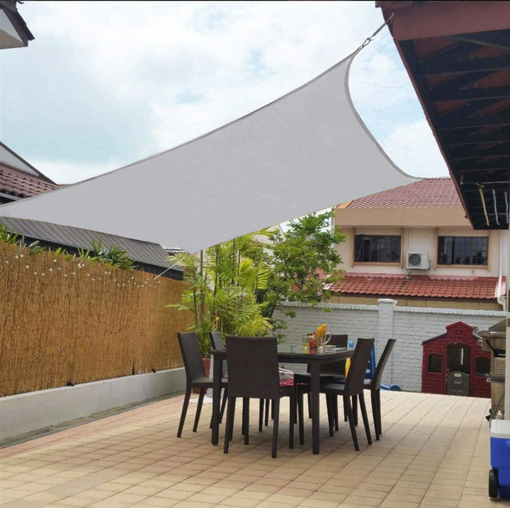 BowLift | Water-repellent Sunshade – UV protection for Balcony, Garden or Terrace (Triangle or Square)