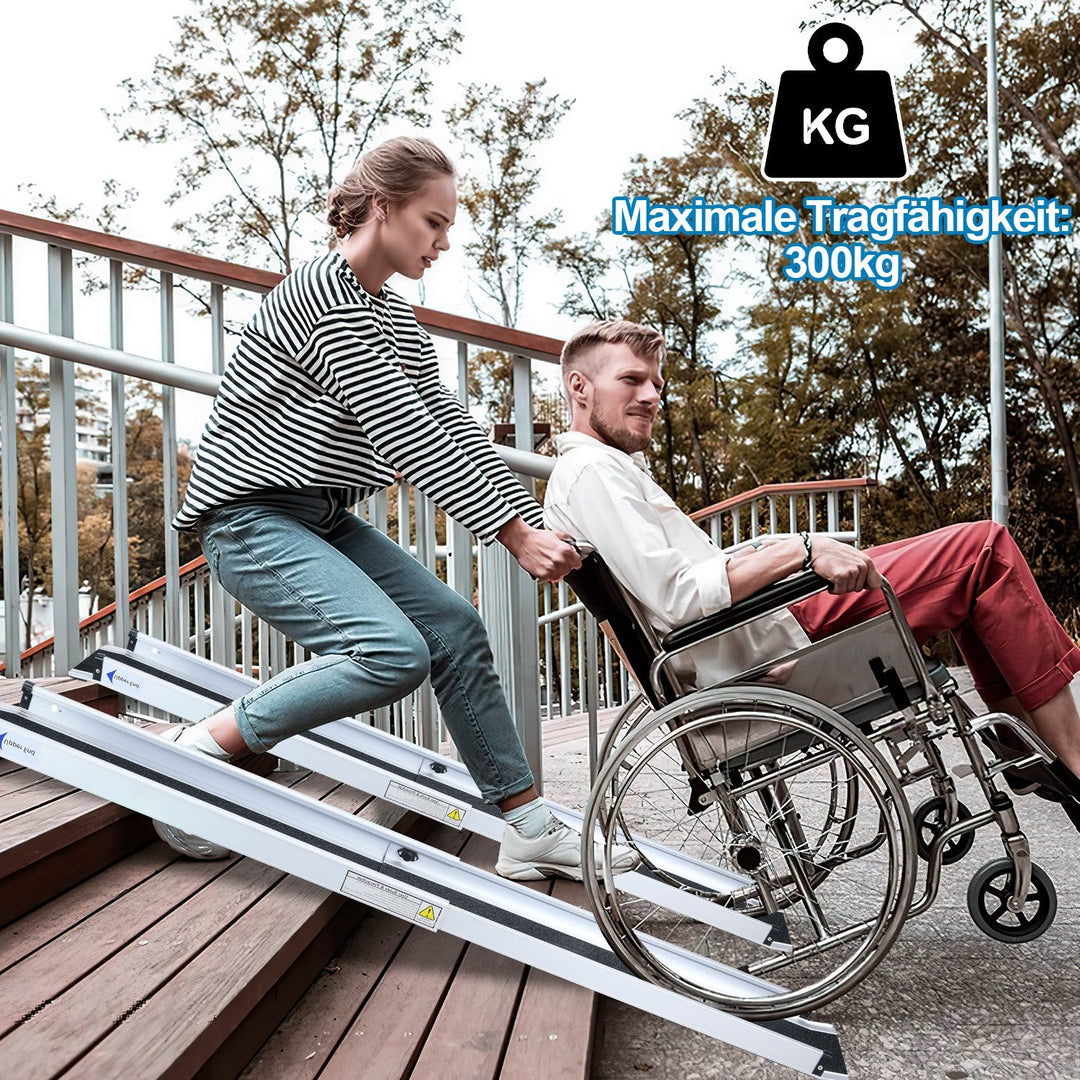2x Wheelchair Ramp Aluminum Loading Ramp up to 300 kg | Bowlift