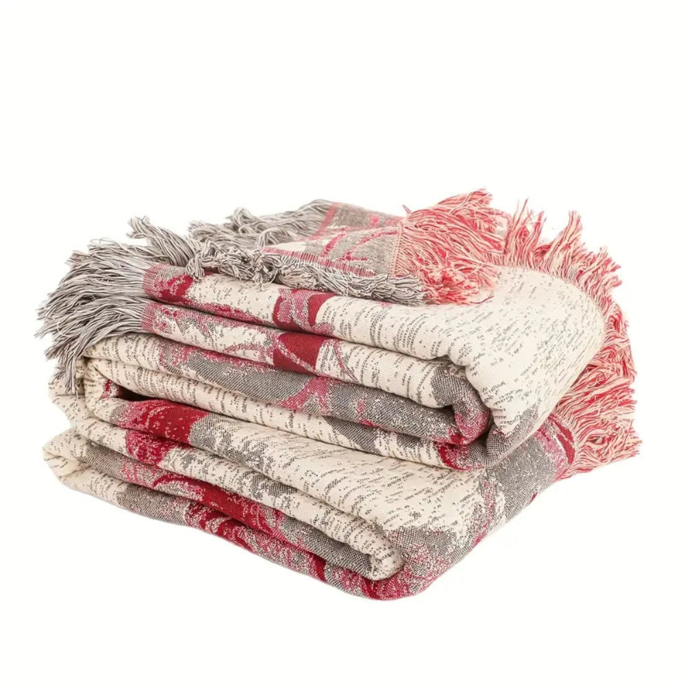 BowLift | Rosewood Grace Throw Cotton Blanket