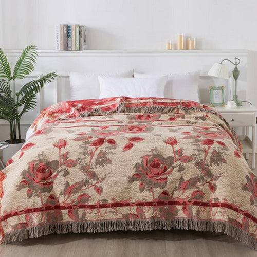 BowLift | Rosewood Grace Throw Cotton Blanket