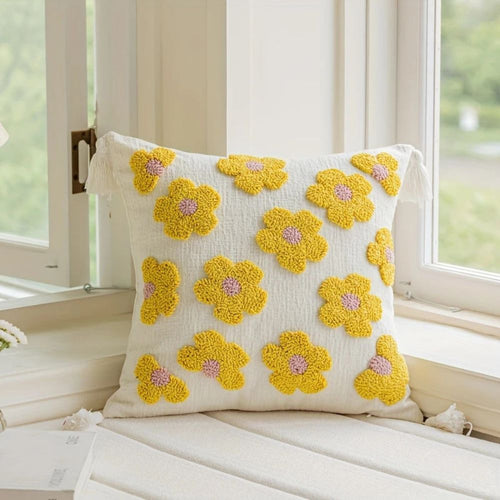 BowLift | Rosy Bloom Tufted Cushion Cover