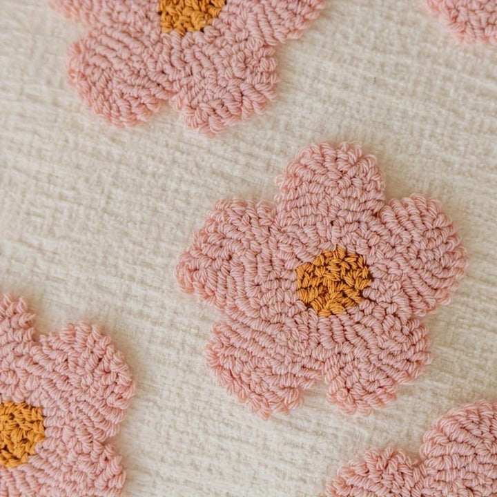 BowLift | Rosy Bloom Tufted Cushion Cover