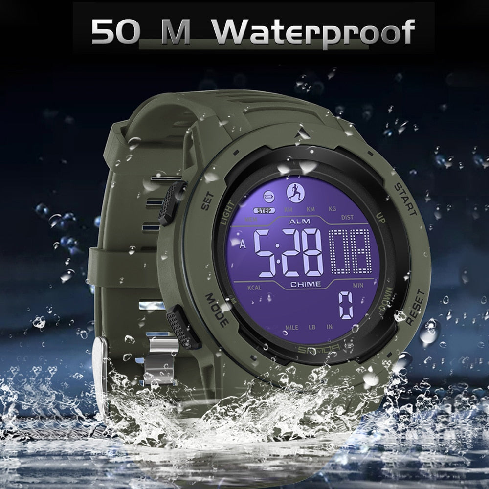 BowLift | Waterproof Military Pedometer Digital Watch