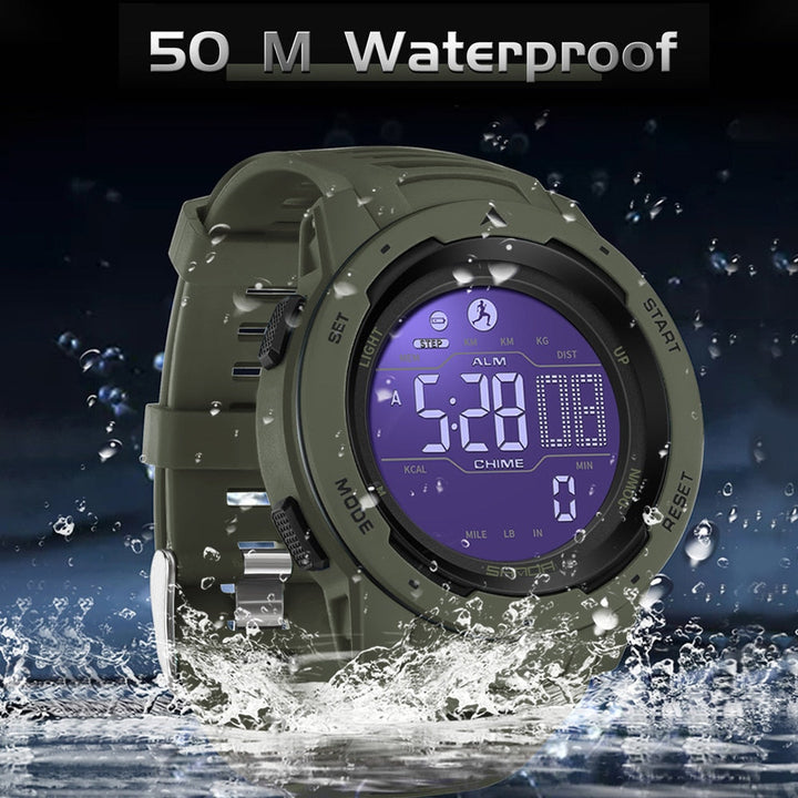 BowLift | Waterproof Military Pedometer Digital Watch