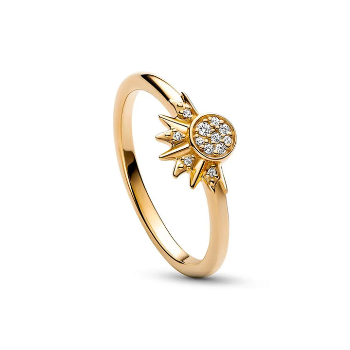 BowLift | Celestial Sun and Moon Charm Sparkling Ring