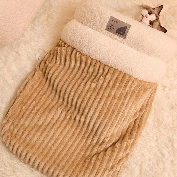 3-Layer Pet Sleeping Bag for Cats & Small Dogs Bowlift