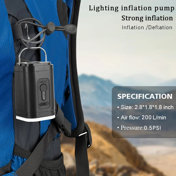 BowLift | AirBreezy Mini Air Pump | Ultra Compact & USB-C Rechargeable | 5 Nozzles | 200L/min Power