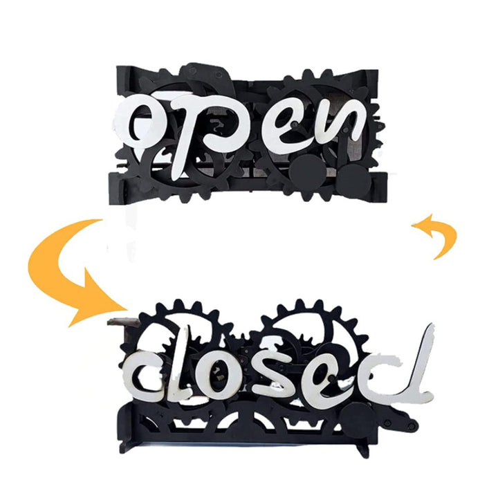BowLift | Wooden Double-Sided Reversible Open Closed Sign