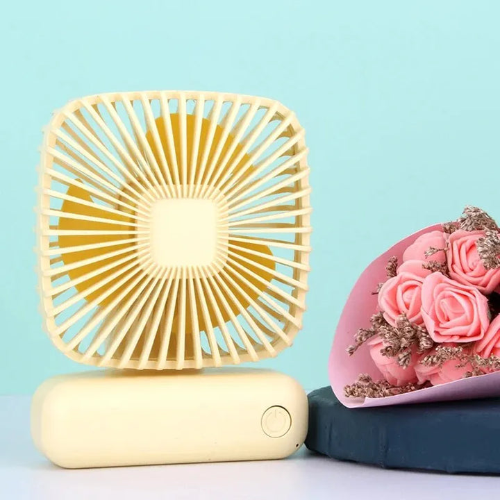 Mini Handheld USB Fan: Portable Three-Speed Cooling for Car, Home, Office, and Outdoor Use - Quiet and Simple Design | Bowlift