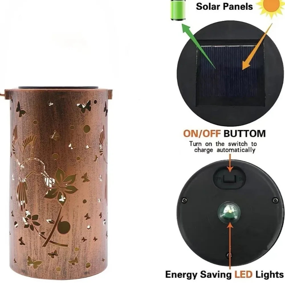 Solar Hummingbird Hollow Lantern Light