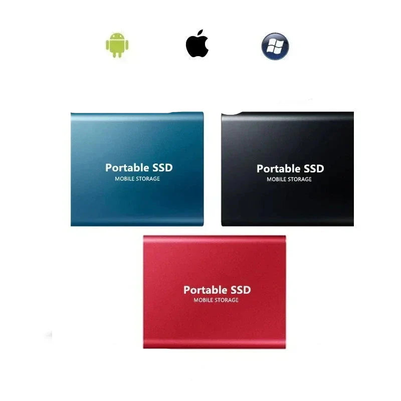 Portable SSD External Drive with High-Speed Data Transfer and Compact Design