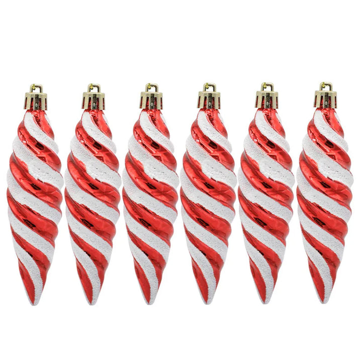 Spiral Christmas Hanging Ornaments, 11 cm Tall, for Trees and Celebrations