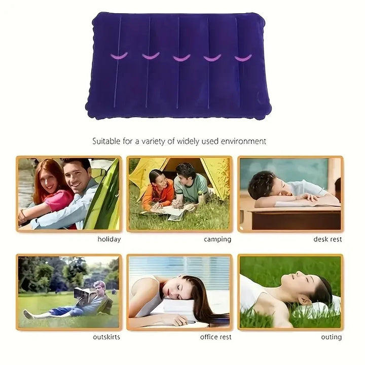 BowLift | Napvoy Inflatable Travel Pillow | Foldable & Lightweight | 47×30 cm Comfort | For Camping & Air Travel