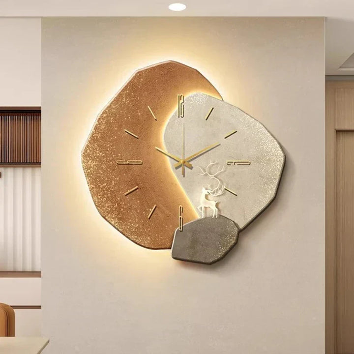 BowLift | Scandinavian Luxurious Wall Clock – Modern Design with Lighting