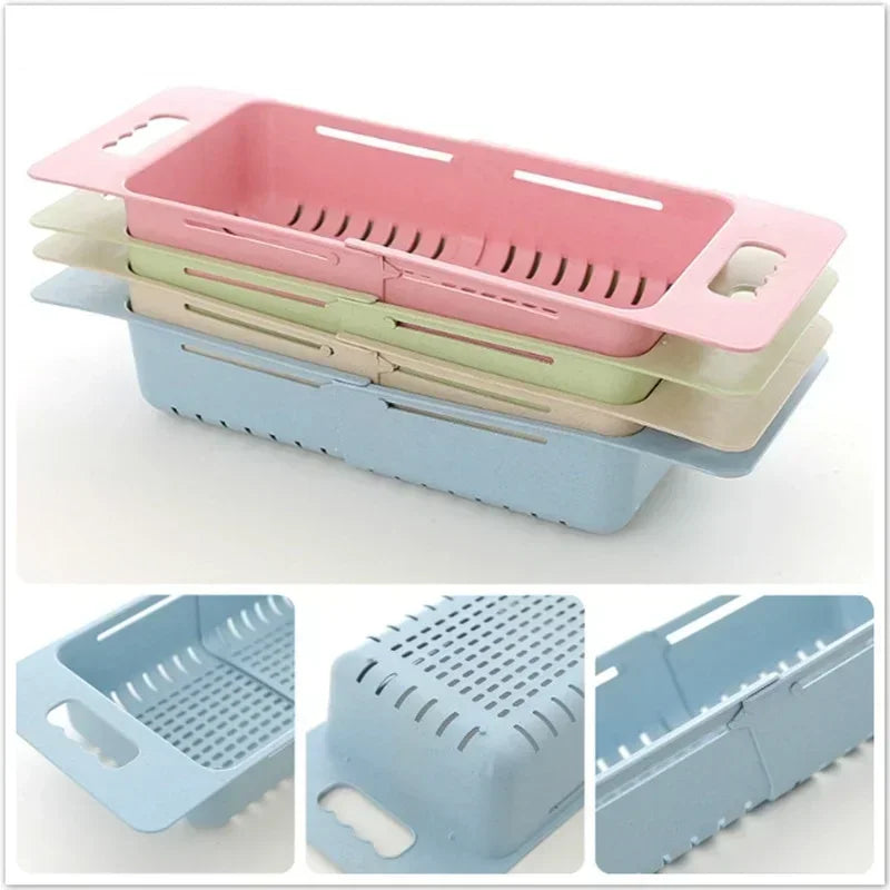 FlexDrain Draining Basket Kitchen – Adjustable Sink Organizer | Auto Drain & Fruit Vegetable Dryer | Space-saving Kitchen Accessory | Bowlift