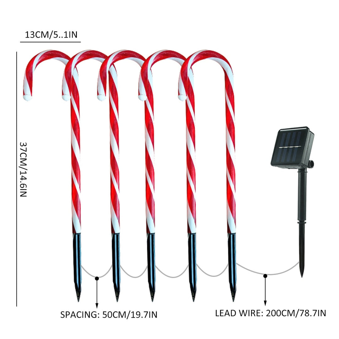 BowLift | Candy Cane Lane LED Solar Lamp