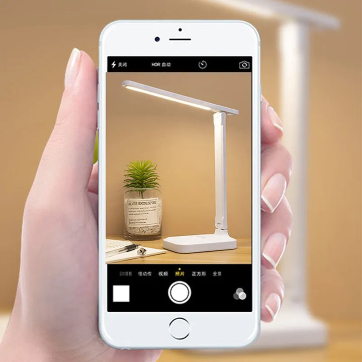 BowLift | 6000mAh rechargeable LED table lamp USB 3 color stepless dimmable desk lamp touch foldable eye-protecting reading night light