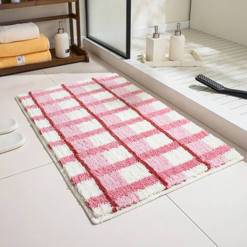 Abstract Floral Tufted Bathroom Mat | Bowlift