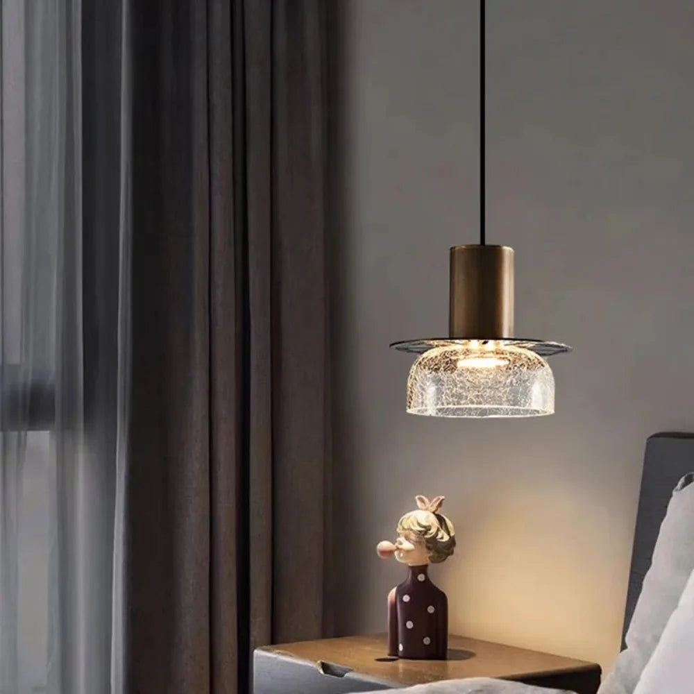 BowLift | Modern Creative Glass Pendant Lamp with Cracked Effect