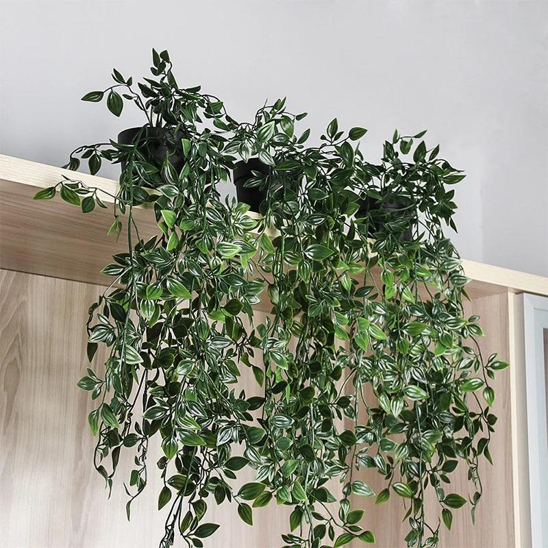 BowLift | VerduraLine Artificial Plant Hanging | Evergreen & Maintenance-Free | 90 cm Decoration | Fresh Natural Design