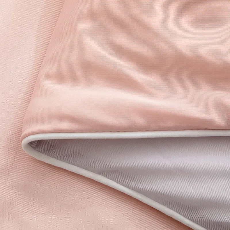 Air Condition Summer Comforter — Pure Color Ice Silk Cooling Blanket, Lightweight & Smooth Twin/King Size Quilt | Bowlift