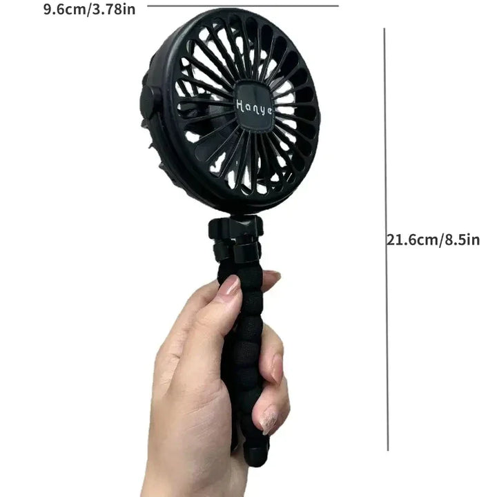 Rechargeable Baby Stroller Fan: Handheld USB Bladeless Mini Ventilator - Silent Cooling for Outdoor Use, Neck and Table Fan | Bowlift