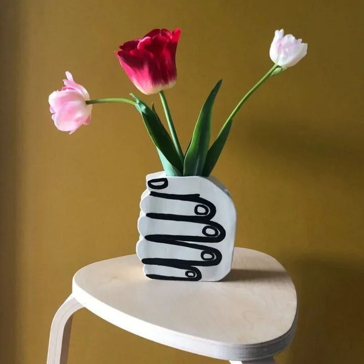 Hand Holding Flowers Vase | Bowlift