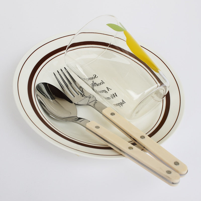 BowLift | 24-Piece Stainless Steel Cutlery Set with Engraved Design - BistroLine