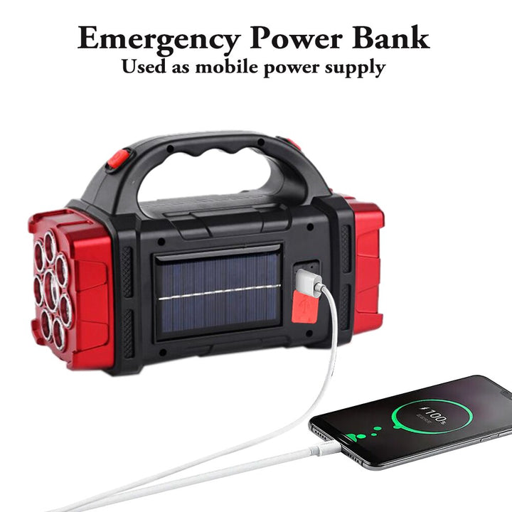 BowLift | Solar Blast Powerful Power Bank LED Flashlight
