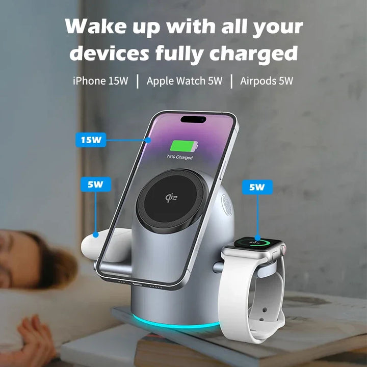 BowLift | 3 in 1 Magnetic Wireless Fast Charging Station