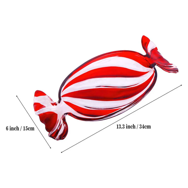 Candy-shaped Glass Snack Plate