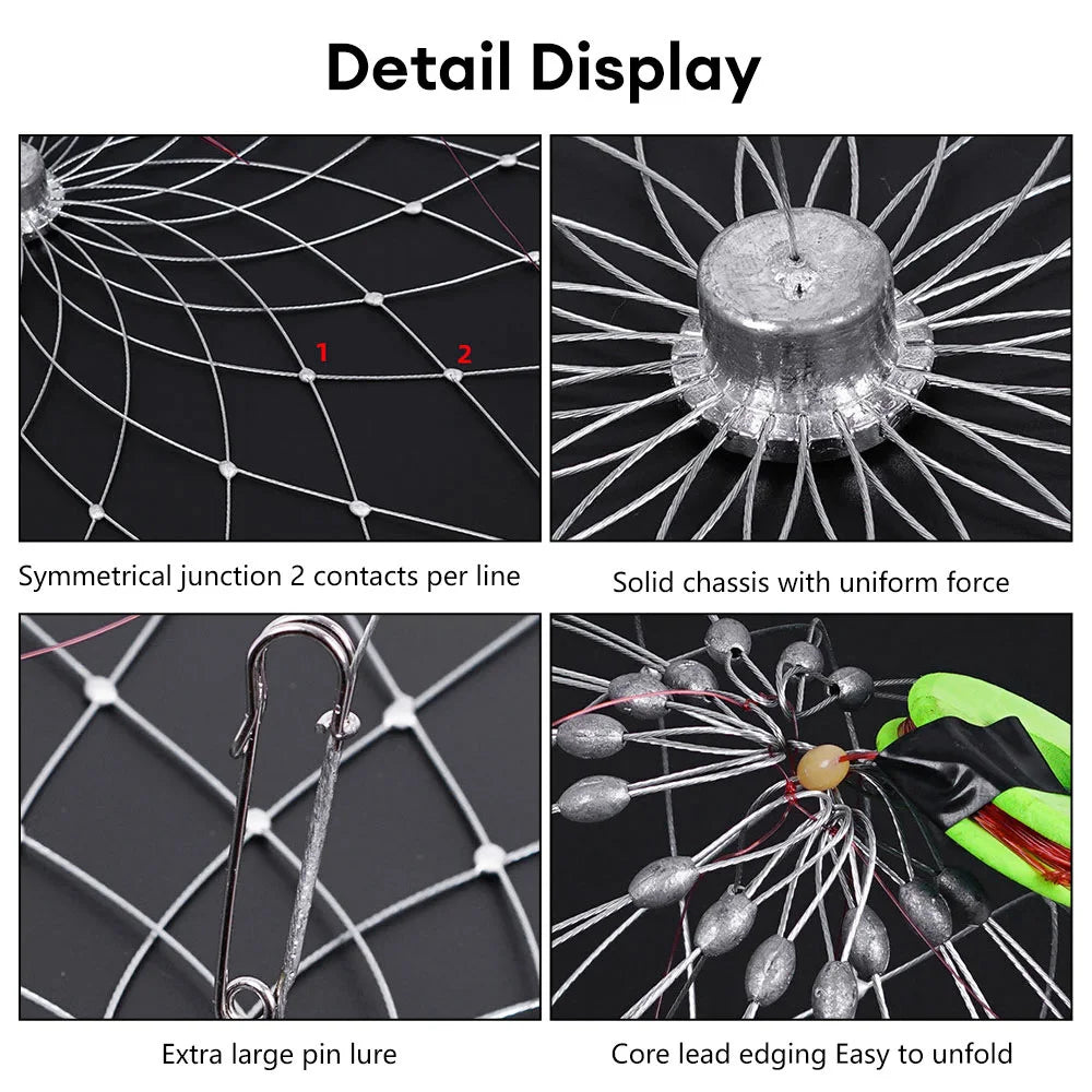 BowLift | Collapsible Easy Open Trap Steel Fishing Net