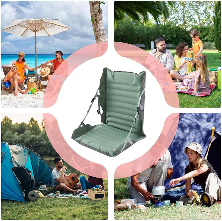 BowLift | Foldable Inflatable Seat with Backrest for Outdoor Camping – Taron