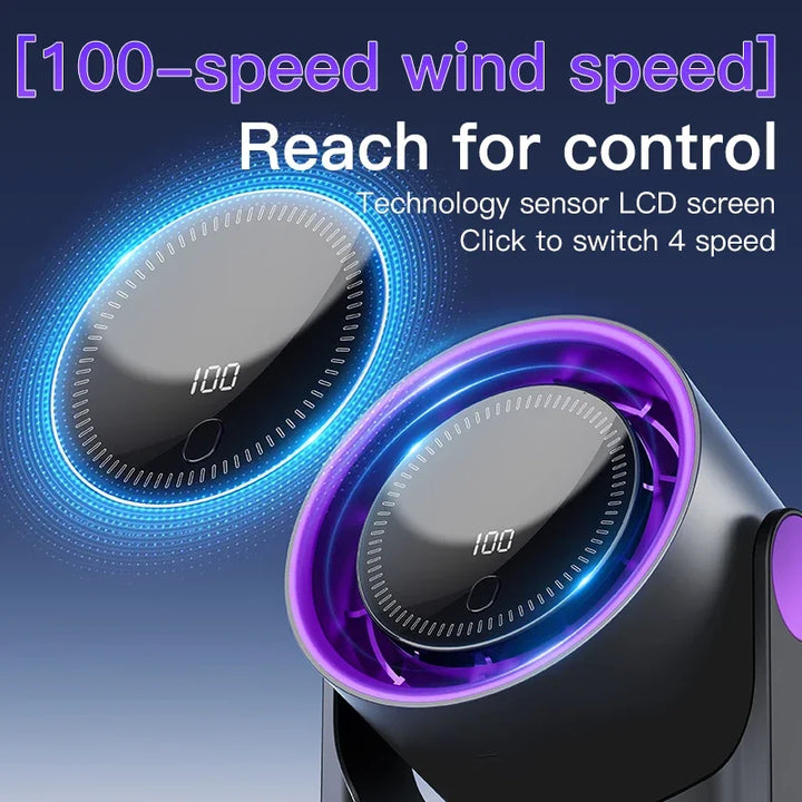 BowLift | Aerolora Table Fan | Bladeless & Quiet | 100 Levels | USB Bladeless Fan
